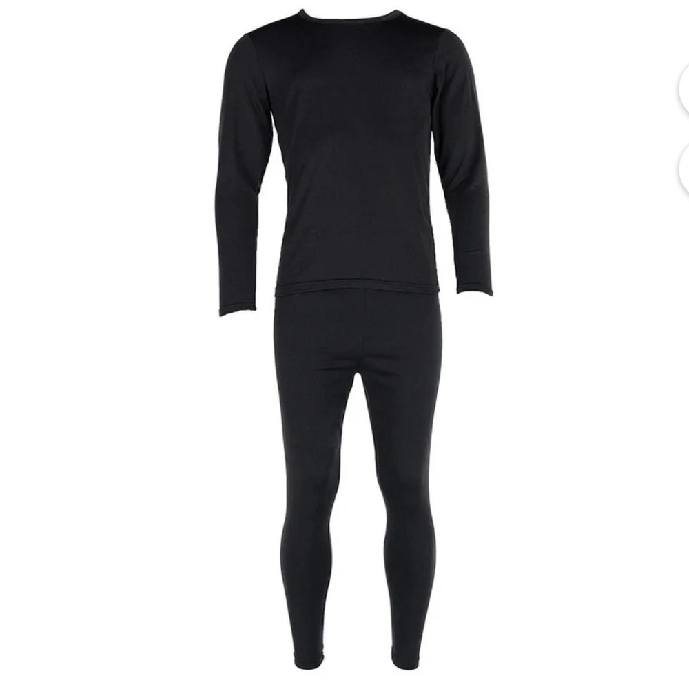 NEW Polar Extreme Men's Brushed Base Layer Thermal Set in Black size: XL